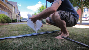 Jeep Wrangler DIY Tarp Roof Rack painting