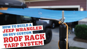 Instructions on How To Build A DIY Jeep Wrangler JKU Roof Rack Tarp Mount video