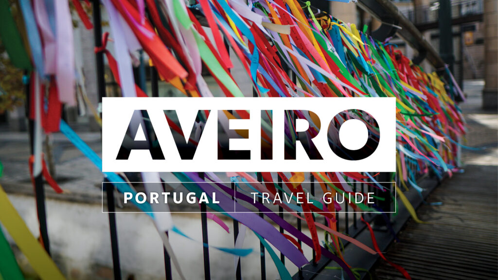 Aveiro Travel Guide Portugal Cover Image Ribbons Title