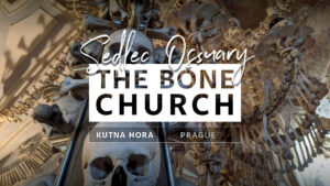 Image of bones and skulls for a travel guide article for Kutna Hora in Prague, the Bone Church