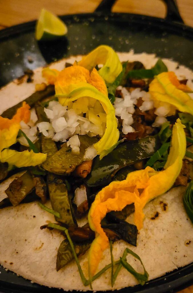 Vegan tacos in Oaxaca Mexico